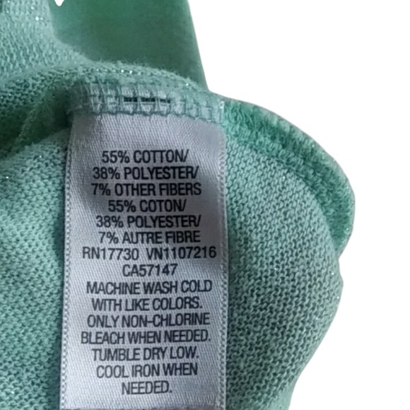 Mossimo Supply High/Low Metallic Striped Top Junior's Size M - Picture 10 of 11